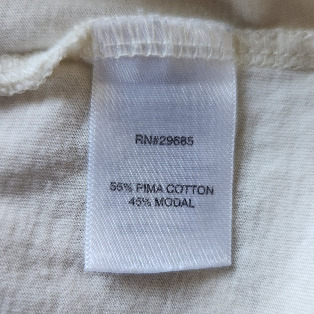 Pendleton Cotton Long Sleeve Shirt Cream Ivory | Women's Size L - Picture 7 of 9